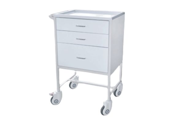 Stainless Steel Medication Cart - 3 Drawer
